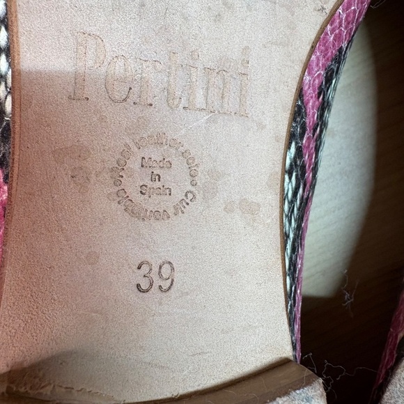 PERTINI Genuine All Around Leather Snakeskin Embossed Loafers MADE IN SPAIN 8.5 - Picture 8 of 10